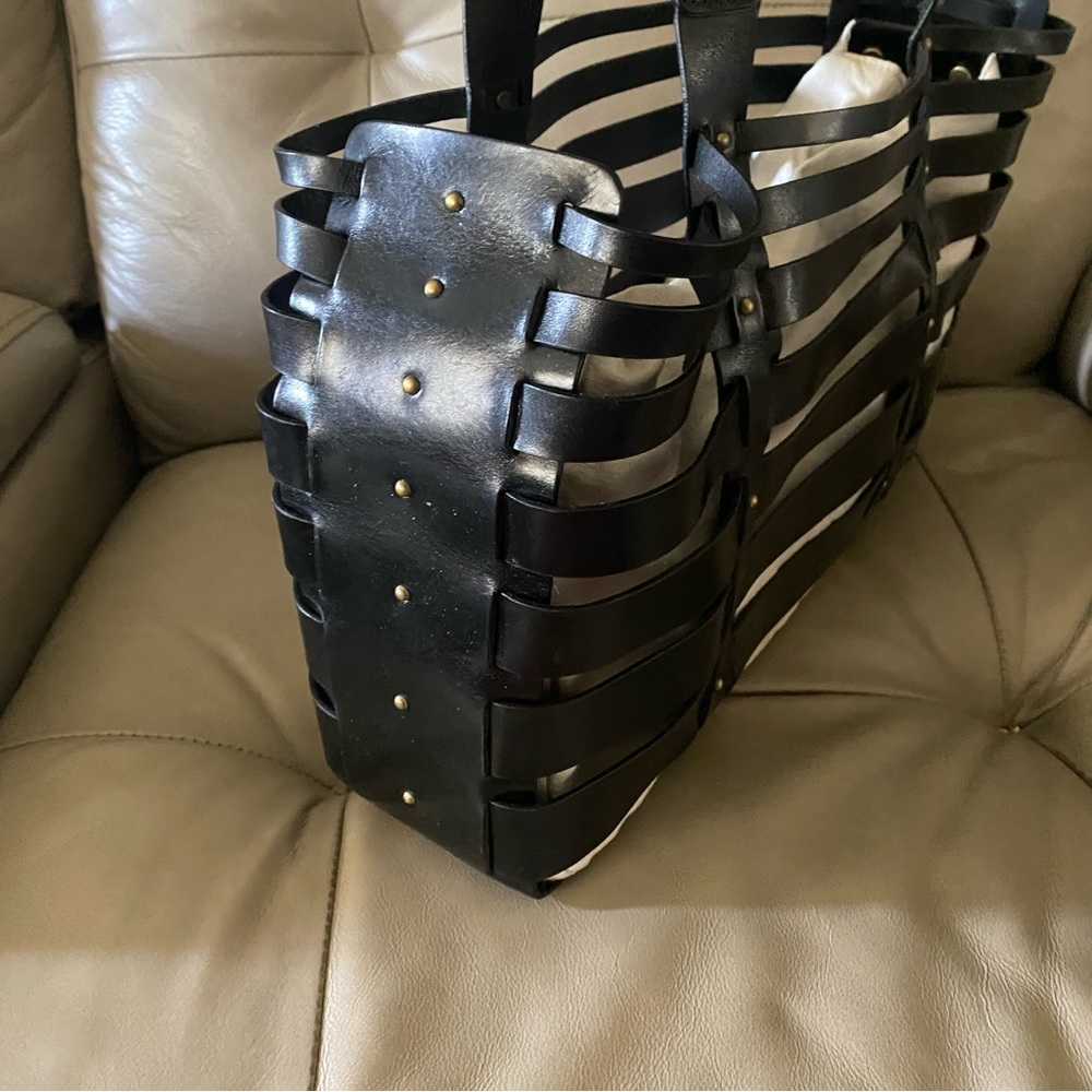 Monsac Purse Black Leather Shoulder Bag - Picture 4 of 11